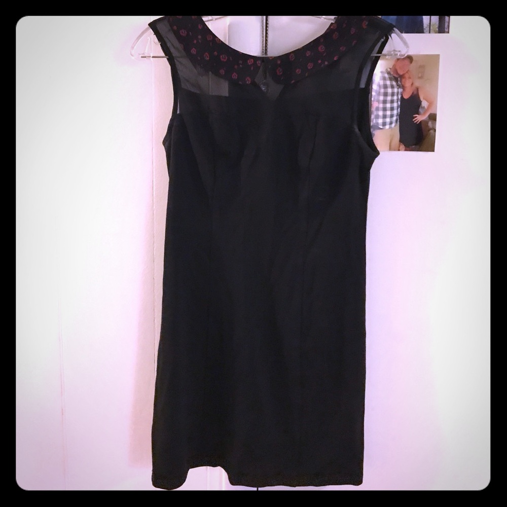 Classy black dress with sailor neckline