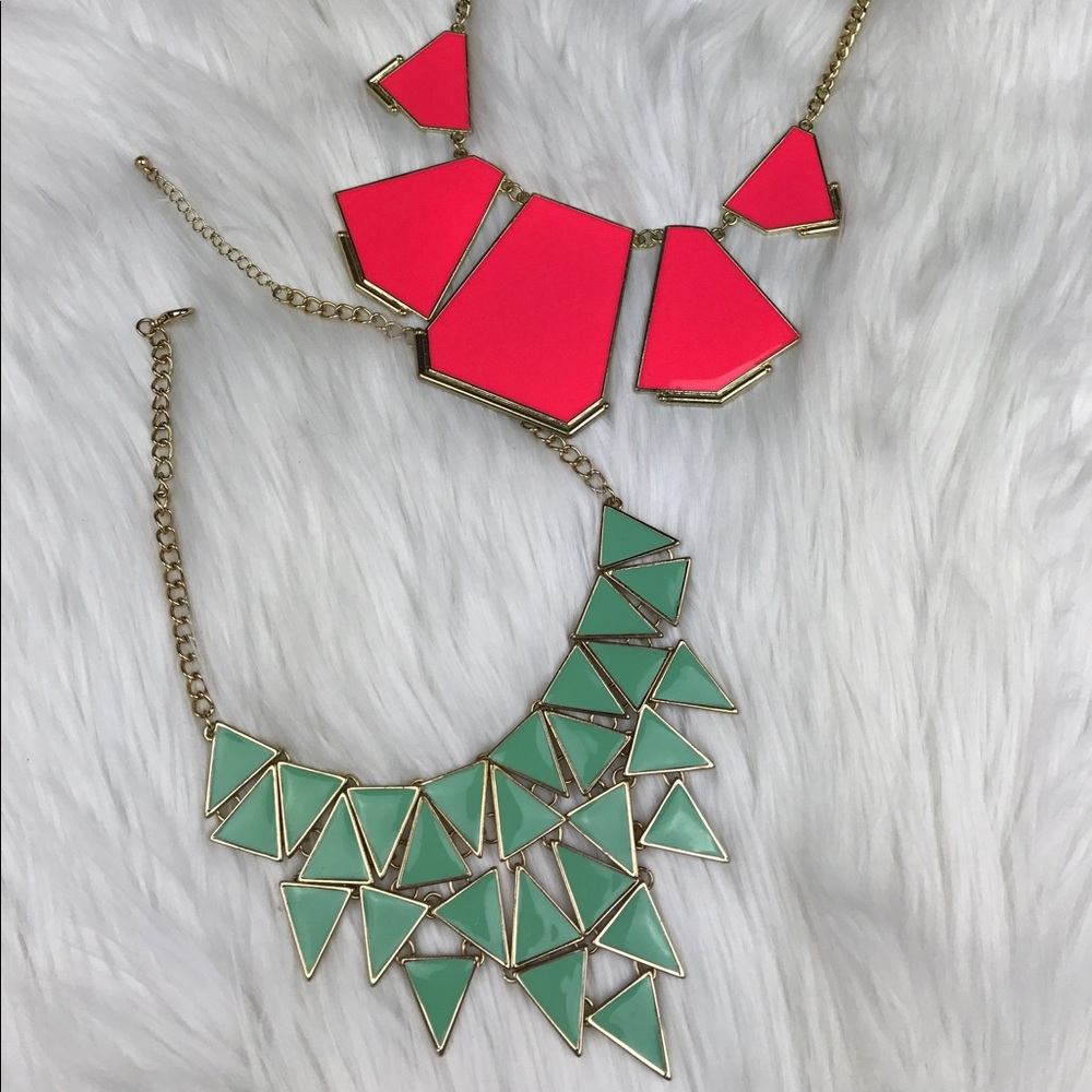 2 statement necklaces