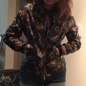 Floral leather jacket from Nordstrom Rack