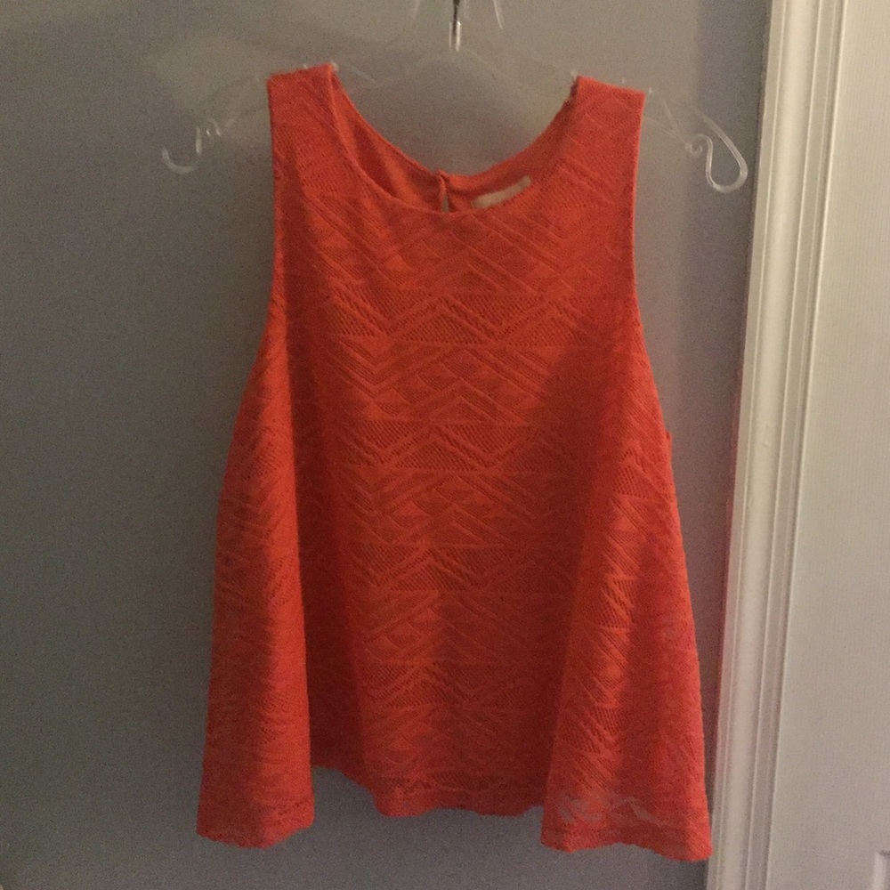 BOUTIQUE ORANGE GEOMETRIC TANK TOP