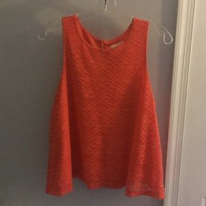 BOUTIQUE ORANGE GEOMETRIC TANK TOP