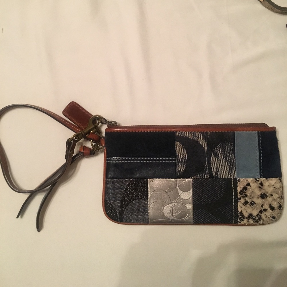 Denim Coach Wristlet