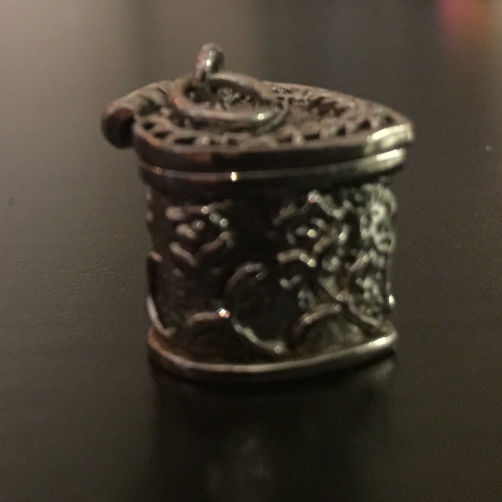 Vintage Heart Box Necklace Charm