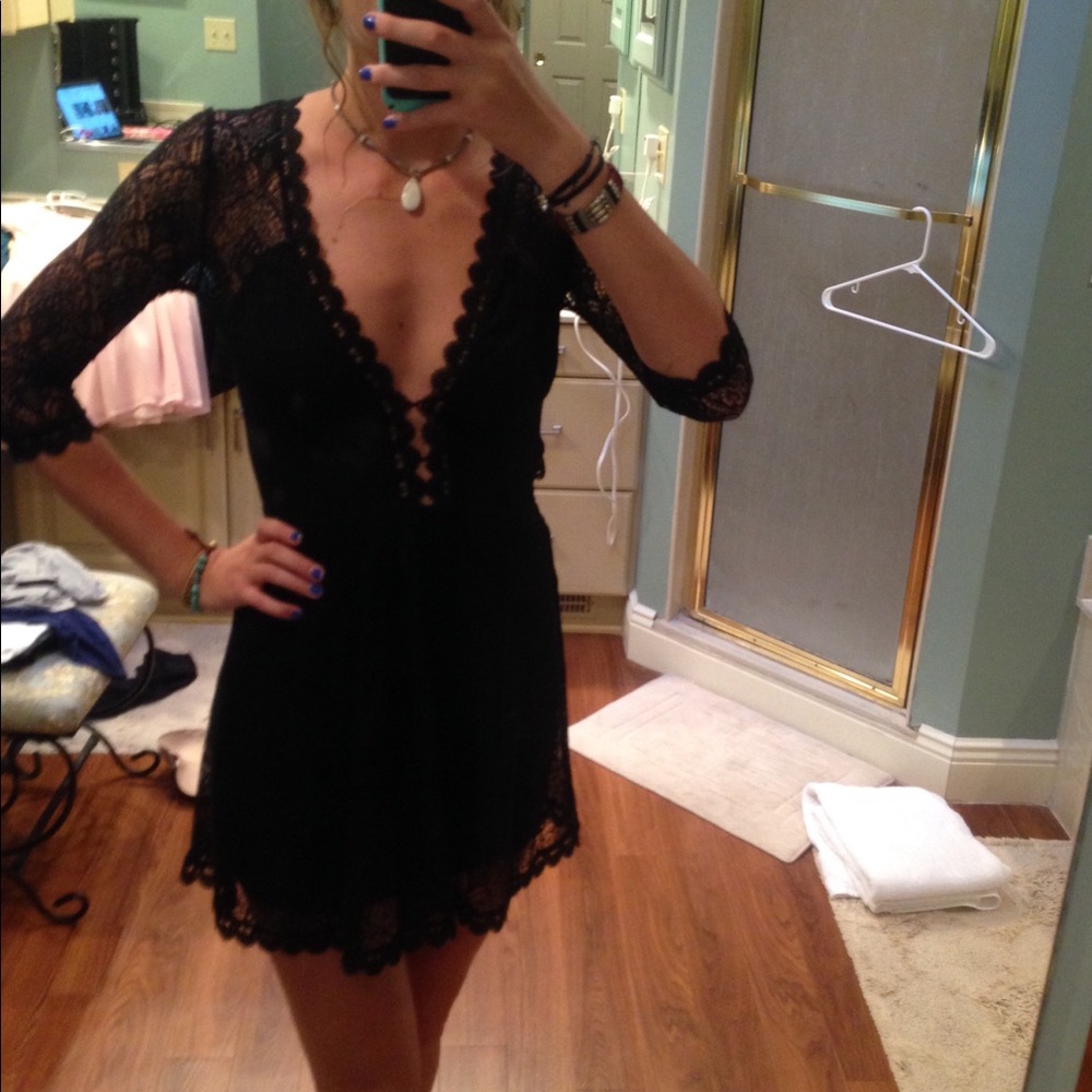 TOBI black lace dress