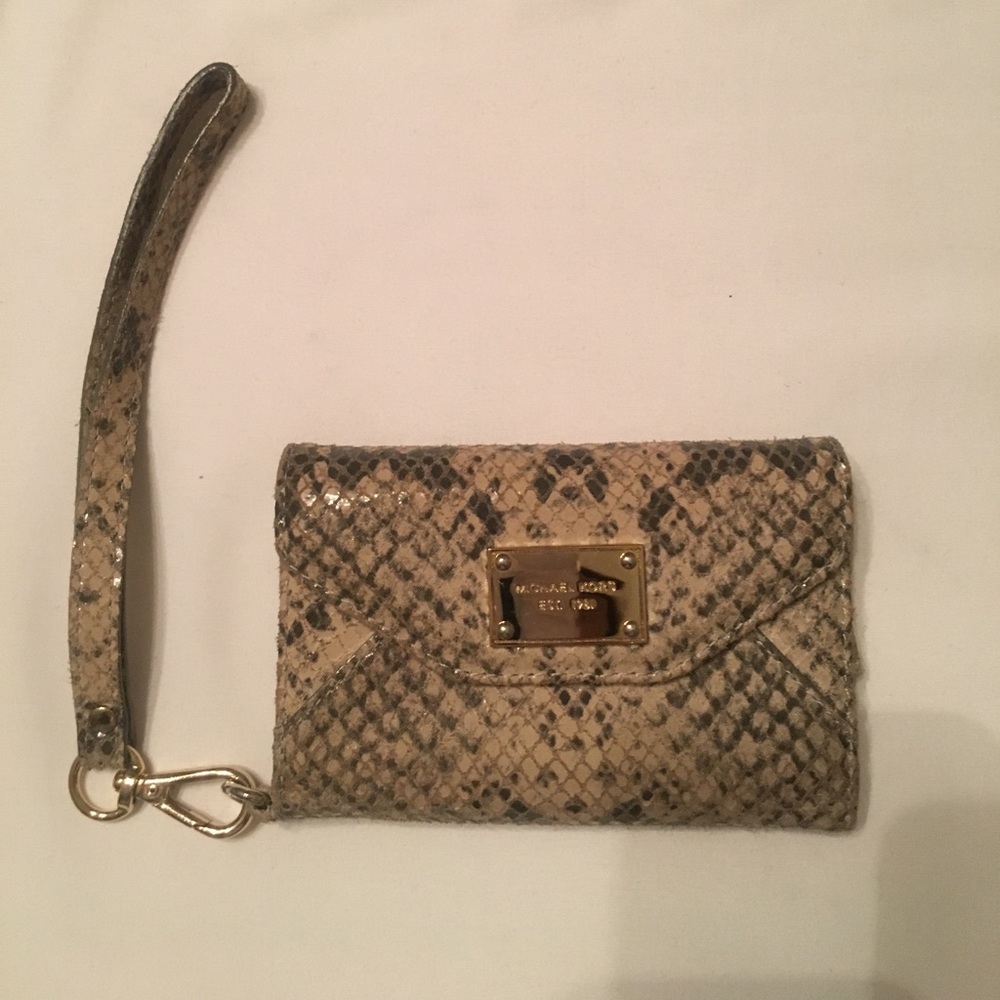 iPhone 5 Snakeskin Michael Kors Wristlet