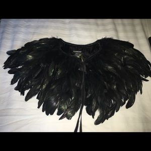 Bebe Feathered Cape