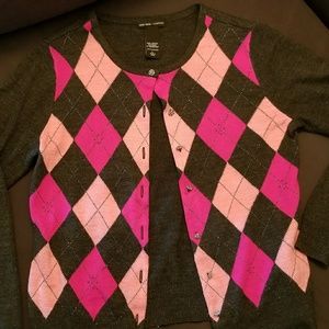 NY & Company dark gray with pink sweater
