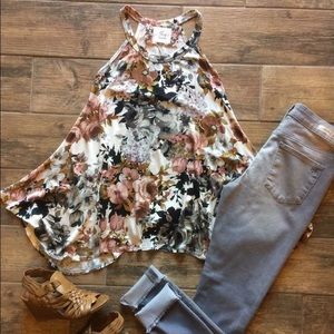 Boutique floral tank
