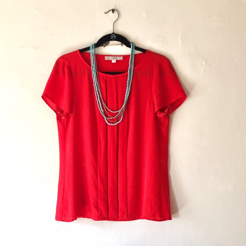 LOFT Red-Orange Top
