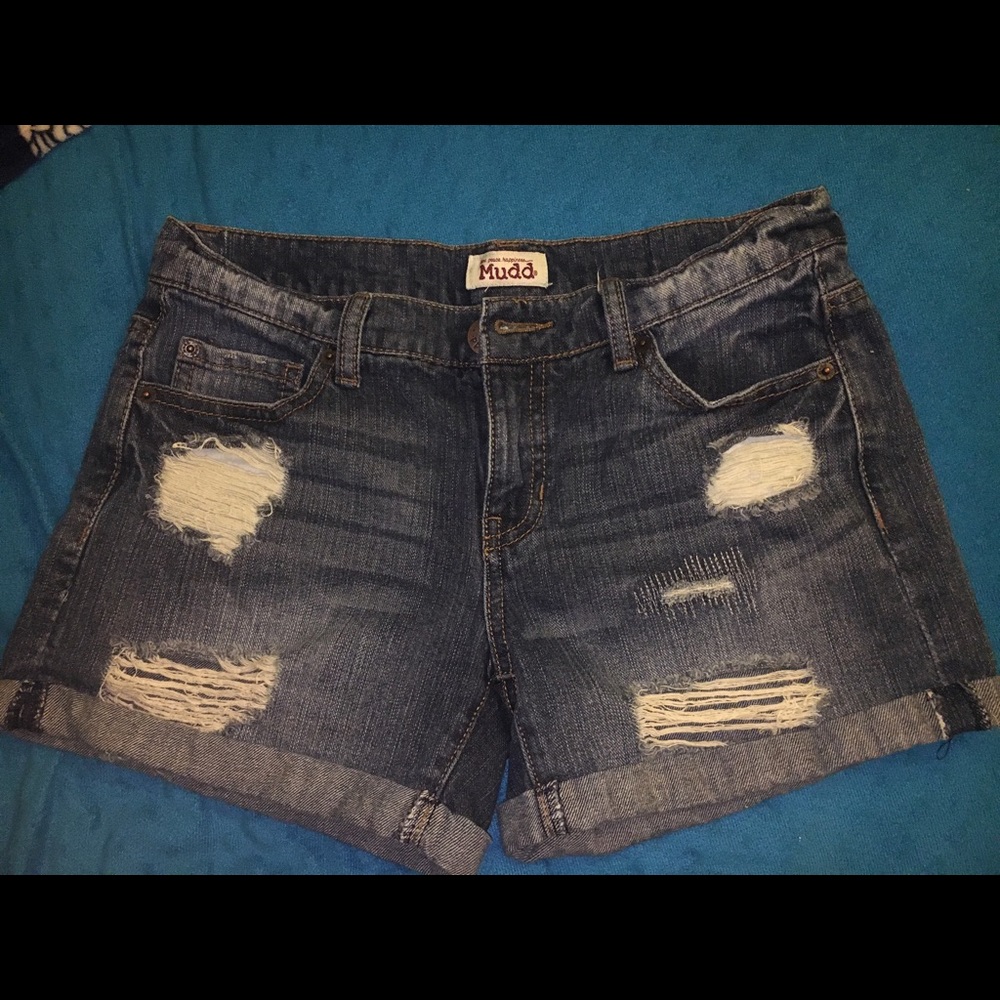 Destructed Mudd Jean Shorts- Size 5