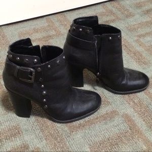 Guess Leather Booties with Studs