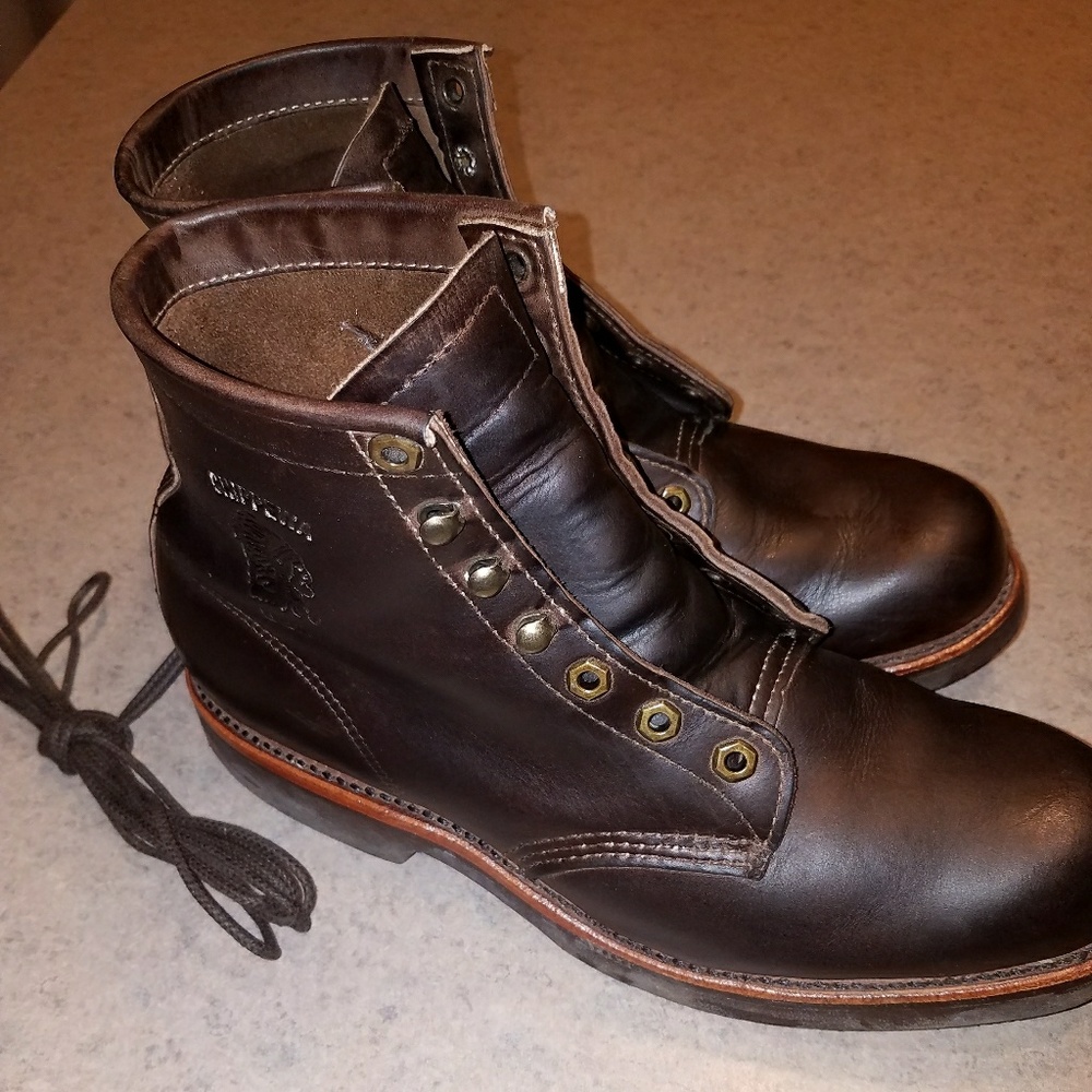 Chippewa 20065 6" boots Chocolate Apache Size 9.5