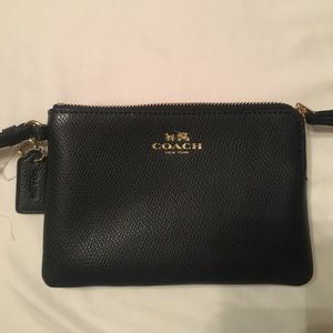 Authentic Black Coach Wristlet