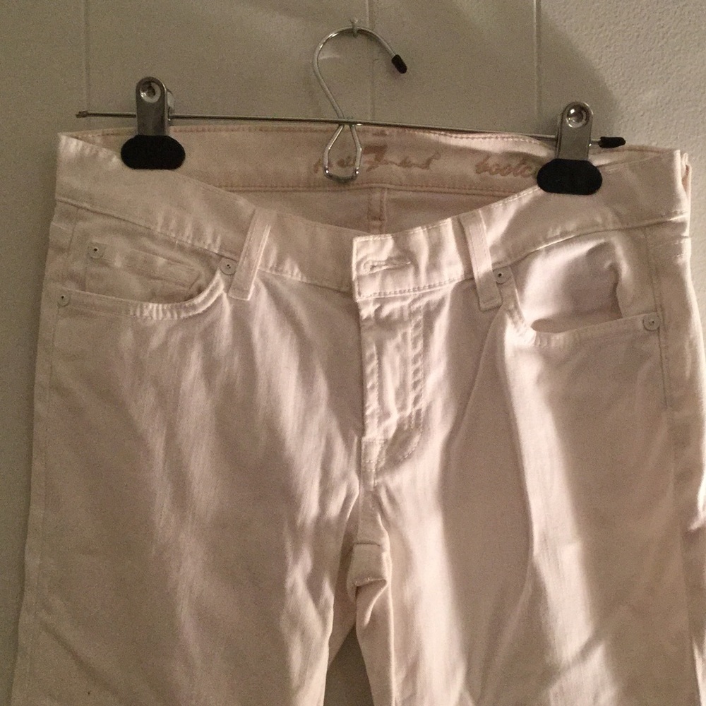 7 for all mankind white jeans