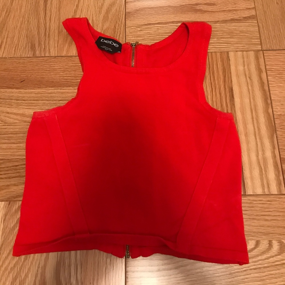 Bebe Red Crop Top