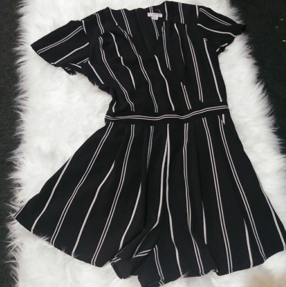 Pinstriped Romper
