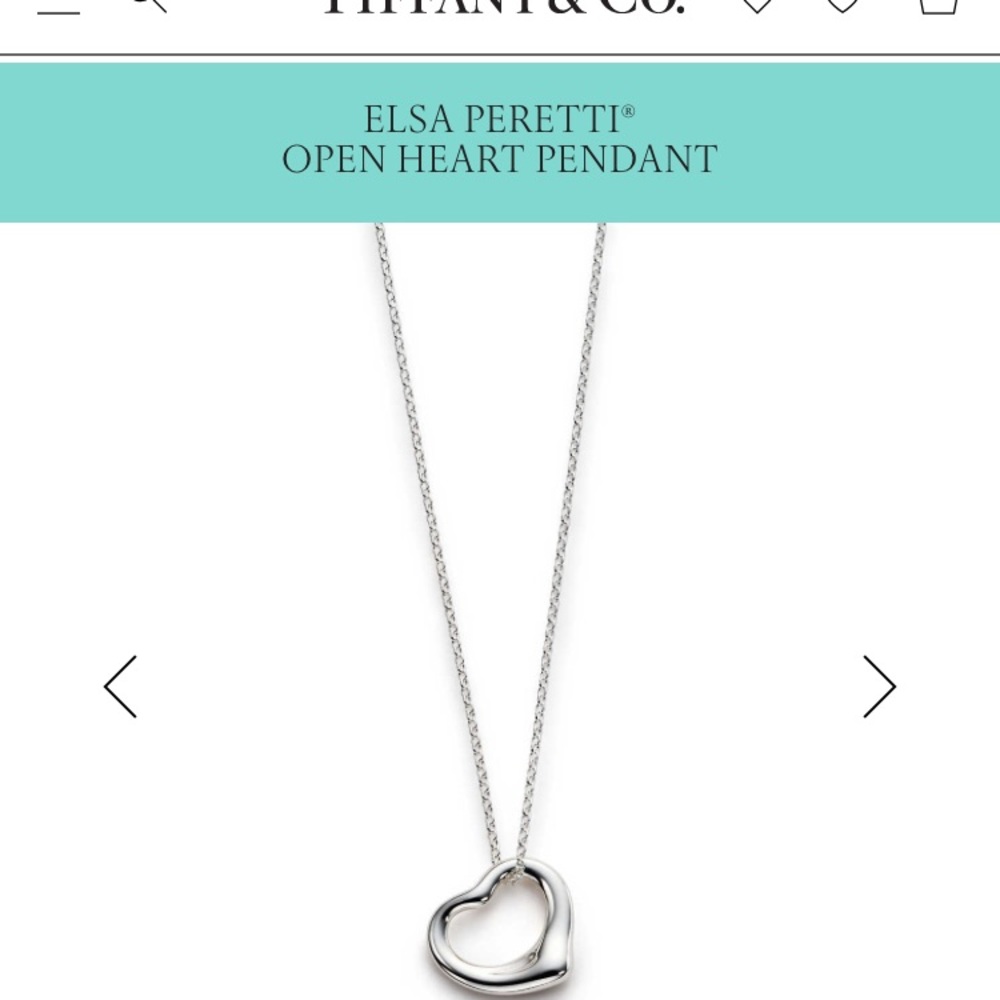 Authentic Tiffany Elsa Peretti Open Heart Pendant