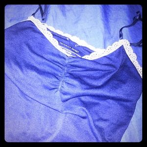 victoria's secret navy blue ruched camisole
