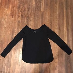 Black long sleeve athletic top