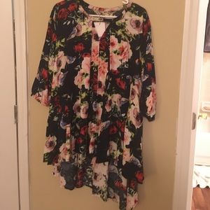 Jodifl Navy Floral Tunic