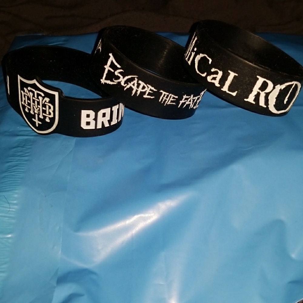 Rubber wristbands - MCR, ETF, BMTH.