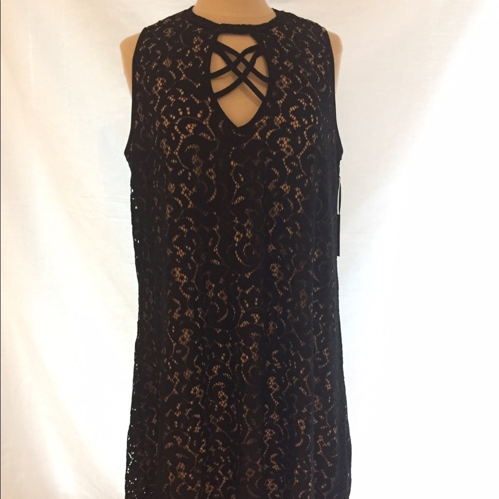 Liberty love poly laced sleeveless dress 3X