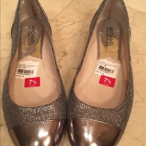 Michael Kors silver flats