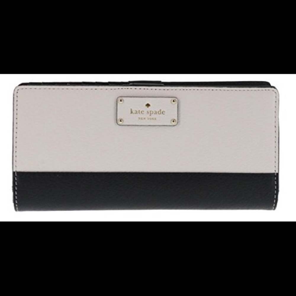 Kate spade black and cream wallet