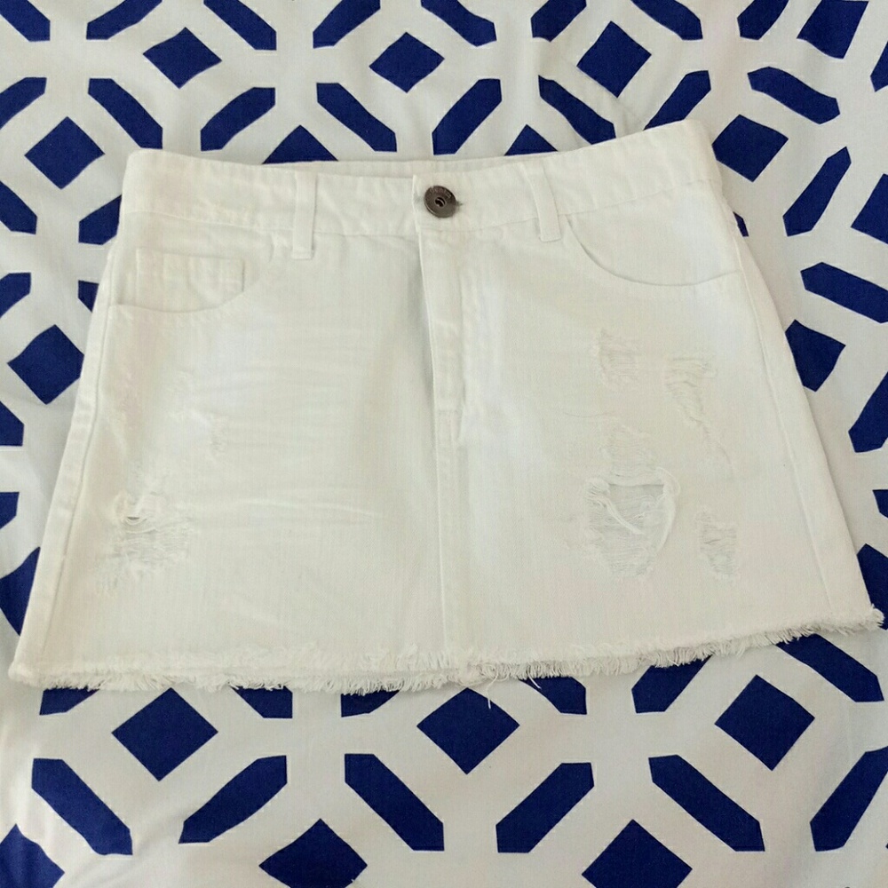 Denim mini skirt