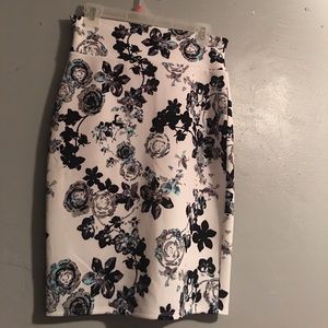 Floral pencil skirt