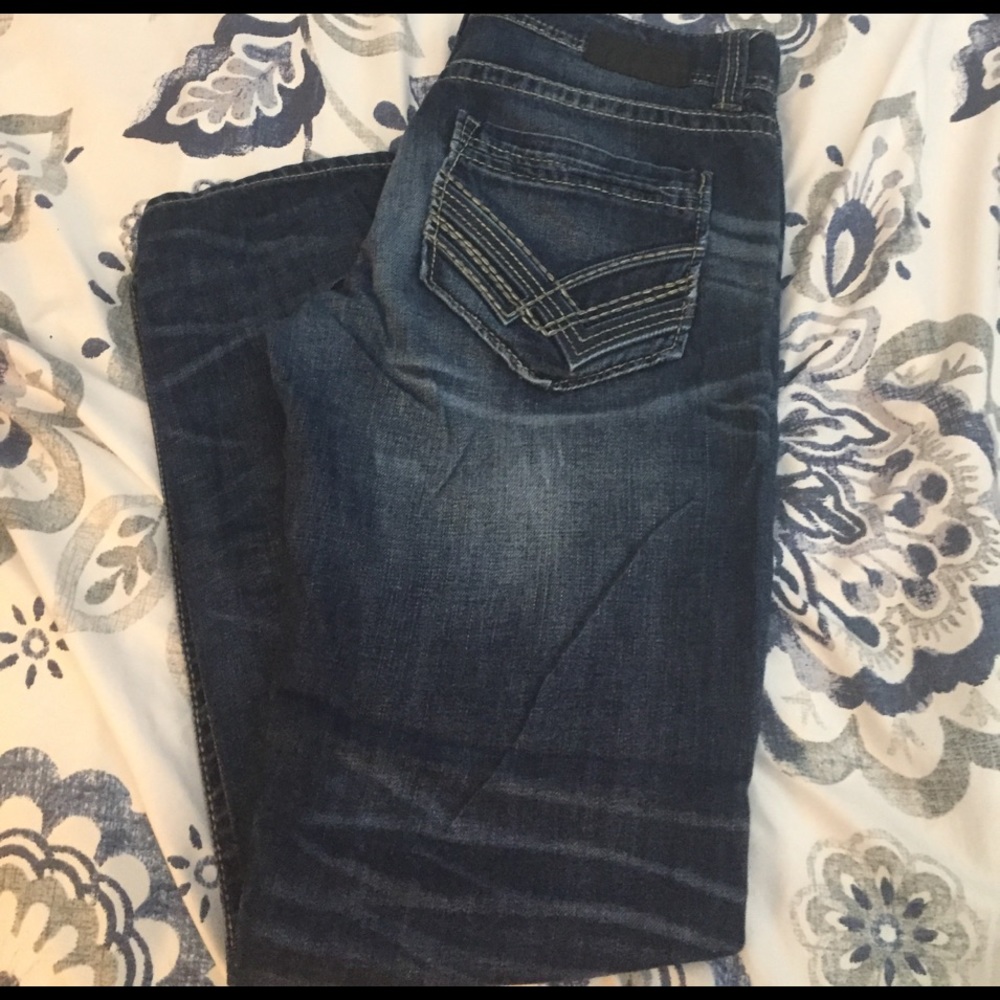Men's Buckle Black Jeans