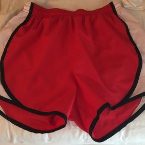 red running shorts