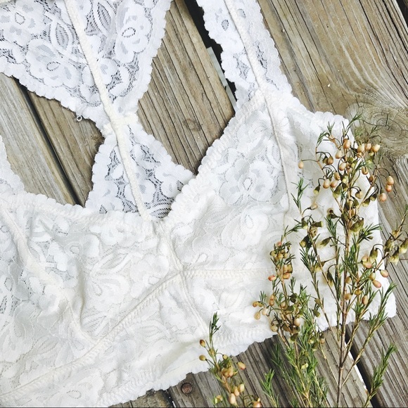 Free People Other - FP Ivory Lace Racerback Bralette