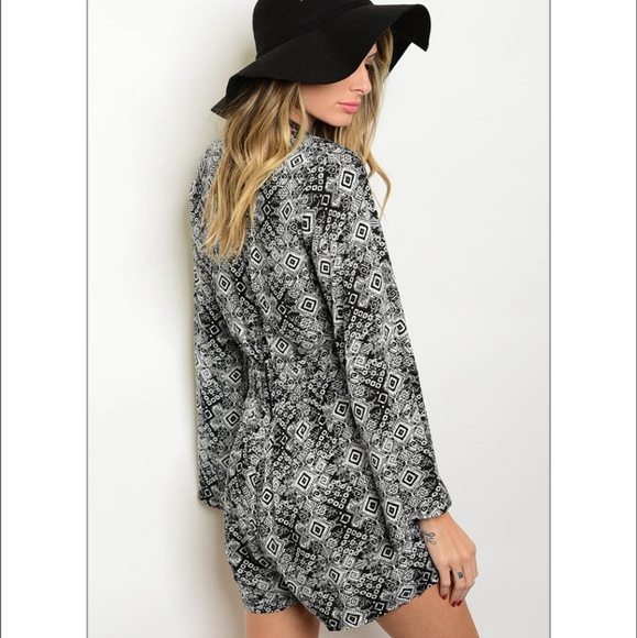 Black and White tribal Romper deco corset - Picture 3 of 3