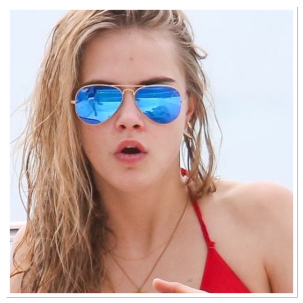 Ray-Ban Aviator Sunglasses Blue Mirror/Gold