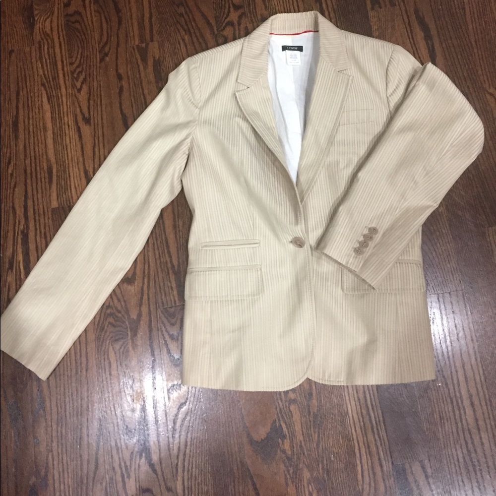 JCREW pinstriped blazer