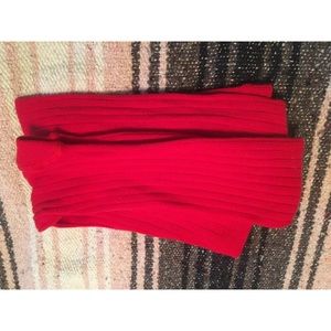 ModCloth Red Ribbed Tights Size M/L