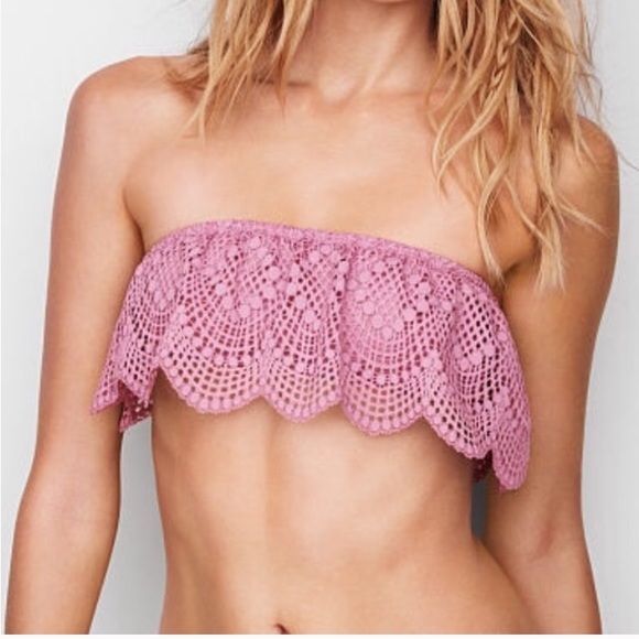 VS Lace Bandeau in Mauve - Picture 2 of 6