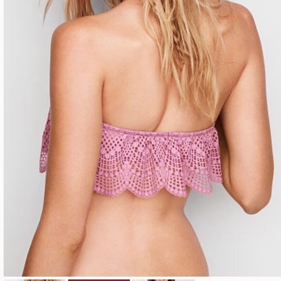 VS Lace Bandeau in Mauve - Picture 3 of 6