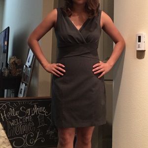 Express v-neck, dark gray cocktail dress