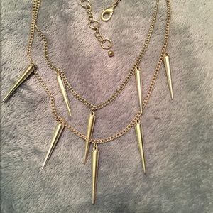 SILVER SPIKE NECKLACE