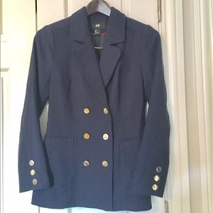 Navy H&M Blazer with gold buttons