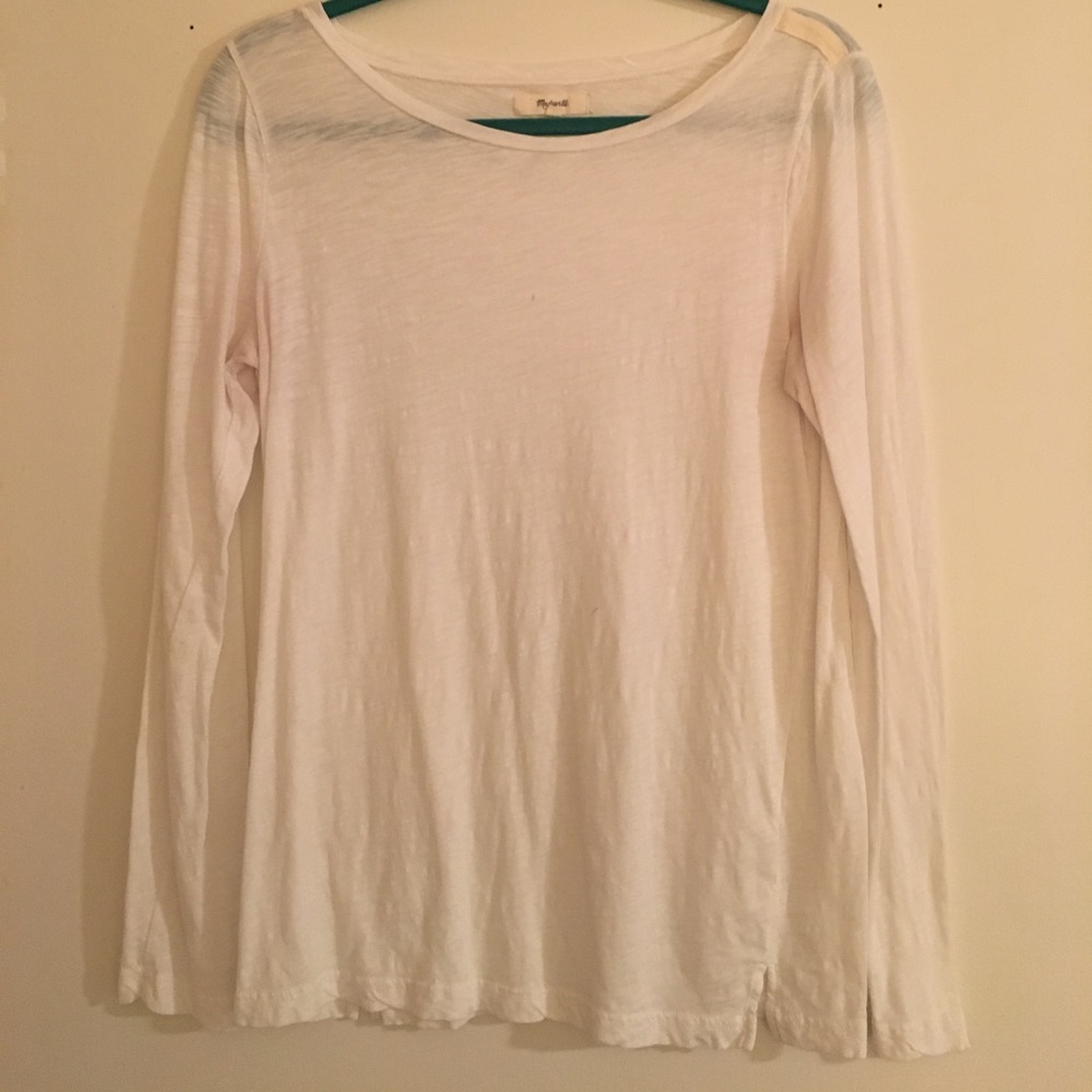 White Madewell Long Sleeve Top