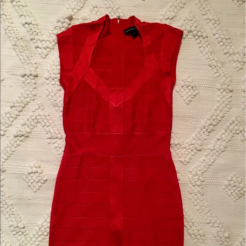 RED French Connection body wrap dress. Size 8.