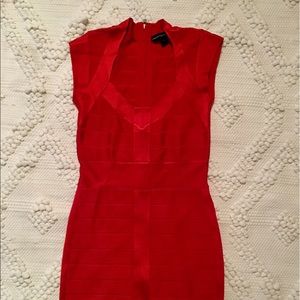RED French Connection body wrap dress. Size 8.