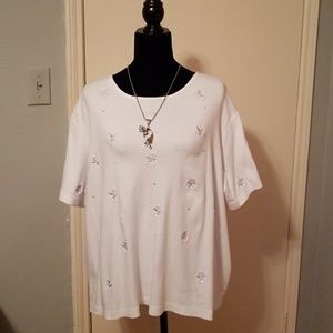 Star Spangled White Short Sleeve Shirt