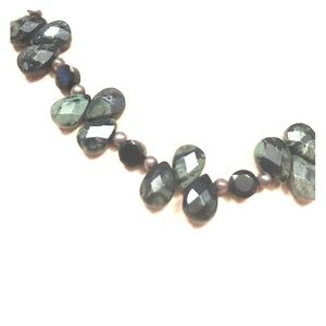 Beautiful green/black stone necklace