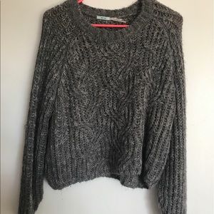 Thick cable knit sweater