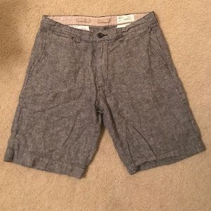 Gray linen shorts size 32