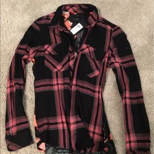 Guess LS Rocker Patchwork Dylan Shirt, XS